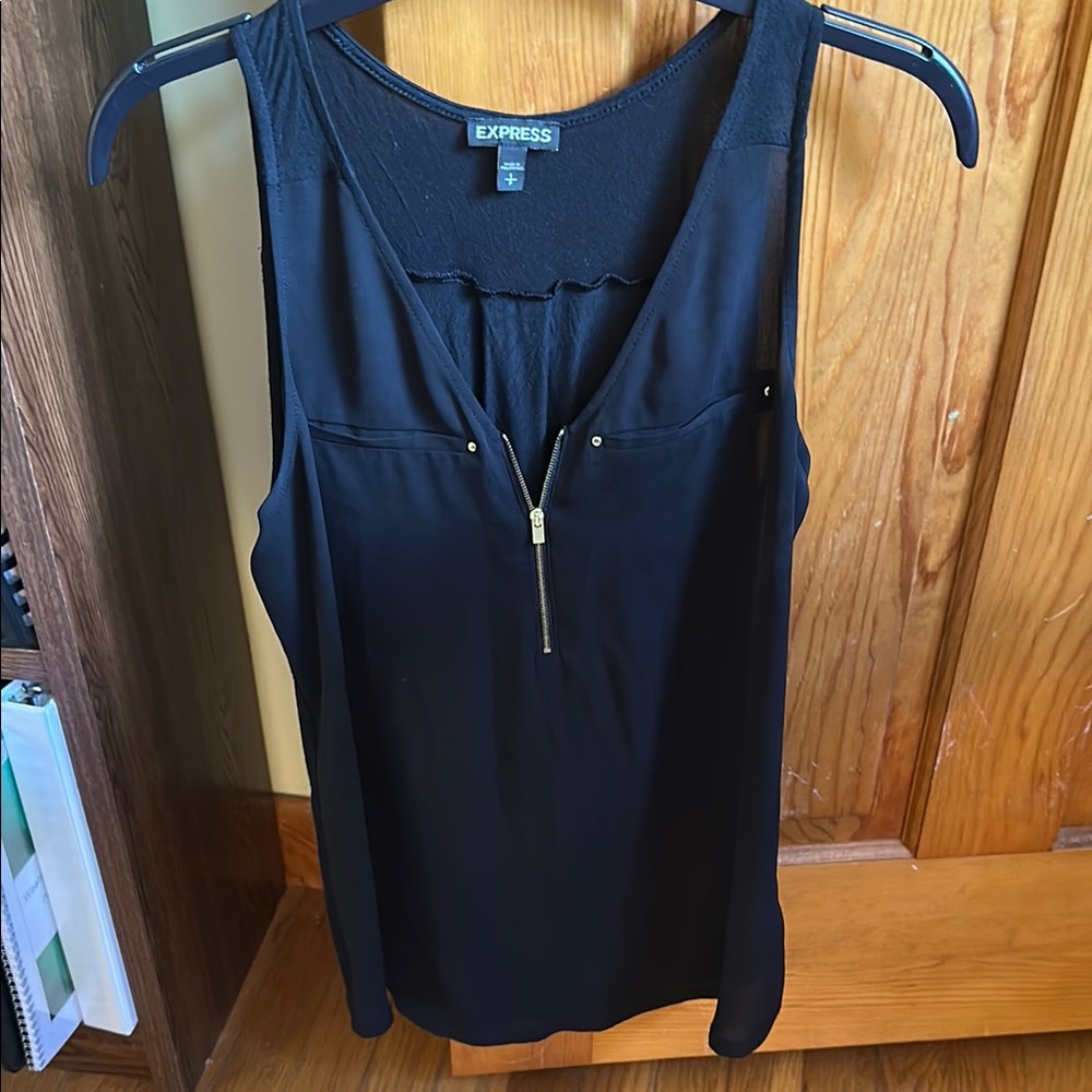 Express Women's Black Sleeveless Top